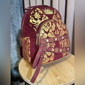 Elegant burgundy and gold Backpack